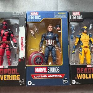 Marvel Legends Series Captain America Deadpool Wolverine bundle 6in Avengers